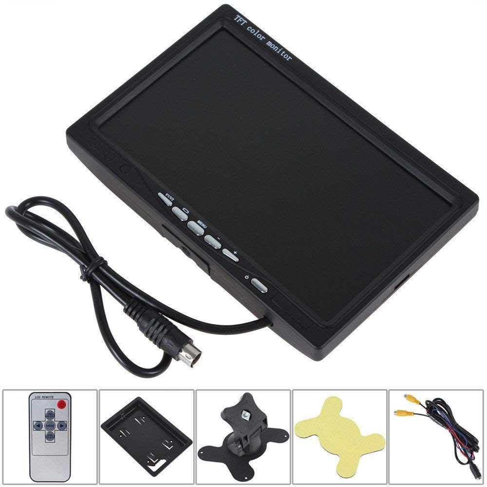 左右2個セット○7インチ TFT液晶 ヘッドレストモニター/グレー